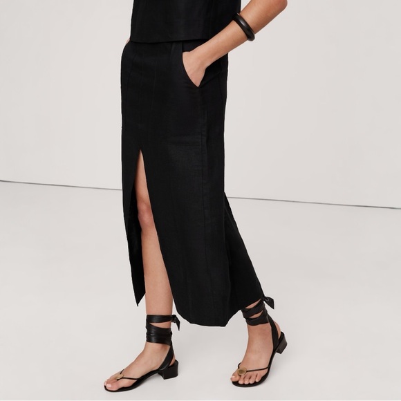 NWT Banana Republic Linen MIDI Skirt - Picture 3 of 6